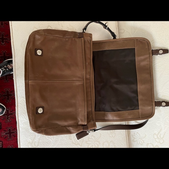 Coach Houston Med Messenger Briefcase Bag-Vintage Walnut Leather!  NWT - Picture 7 of 16